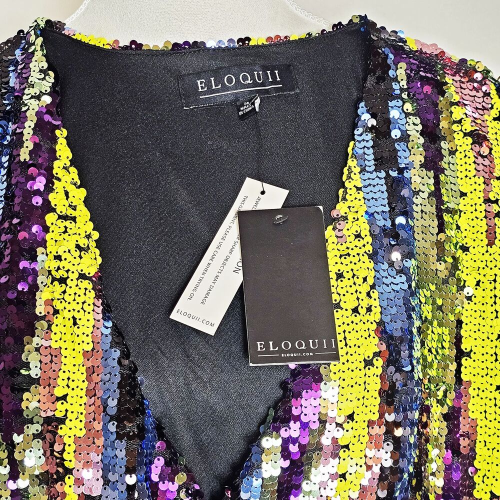 Eloquii Multicolor Sequin Midi Dress - Picture 6 of 6